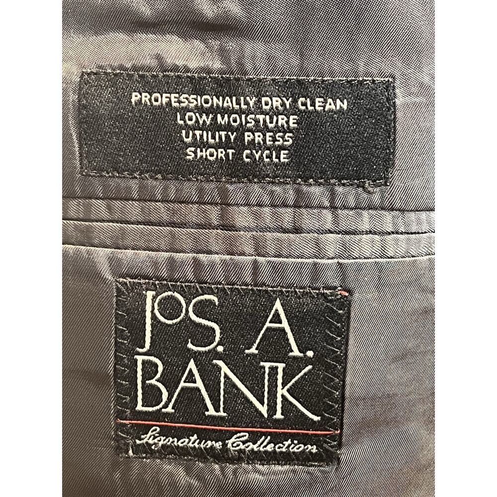 Jos A Bank Signature 42R Solid Charcoal Gray Twill Blazer Sport Coat Suit Jacket - Picture 14 of 15